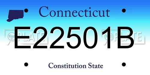 E22501B Connecticut License Plate
