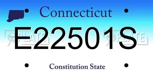 E22501S Connecticut License Plate