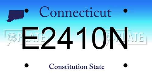 E2410N Connecticut License Plate