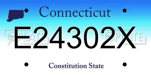 E24302X Connecticut License Plate