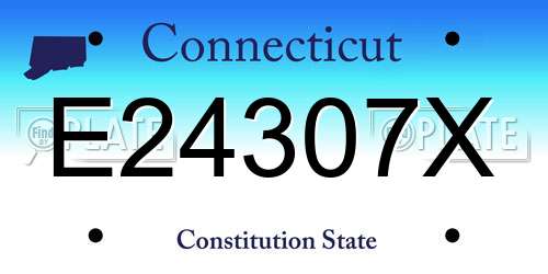 E24307X Connecticut License Plate