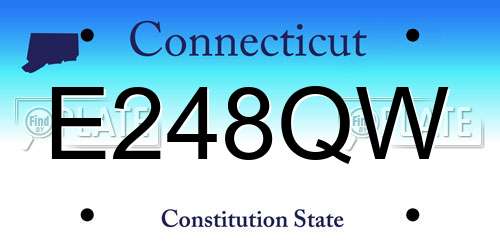 E248QW Connecticut License Plate