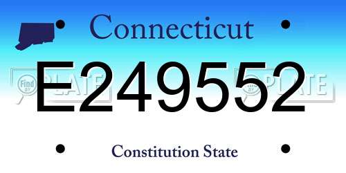 E249552 Connecticut License Plate