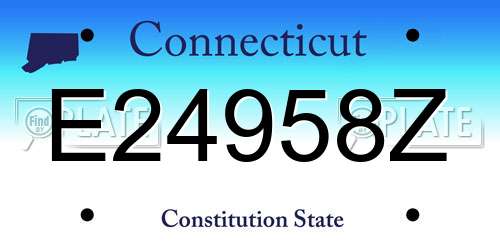 E24958Z Connecticut License Plate