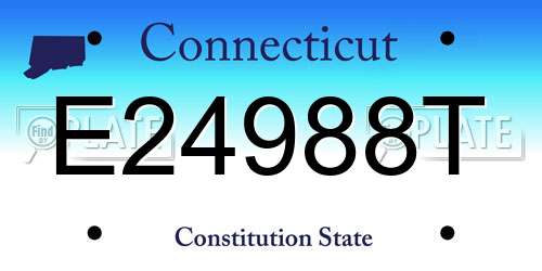 E24988T Connecticut License Plate
