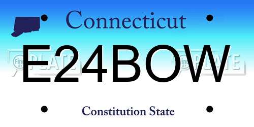 E24BOW Connecticut License Plate