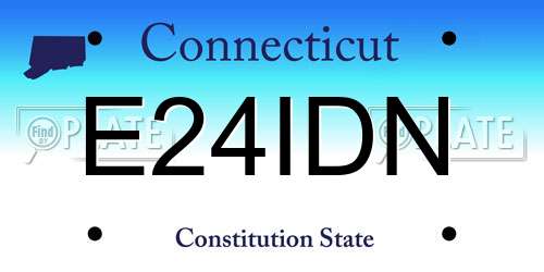 E24IDN Connecticut License Plate