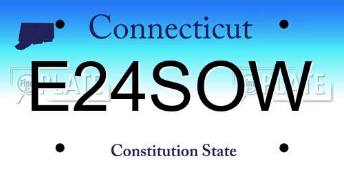 E24SOW Connecticut License Plate