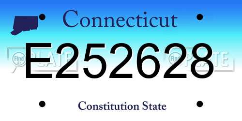 E252628 Connecticut License Plate