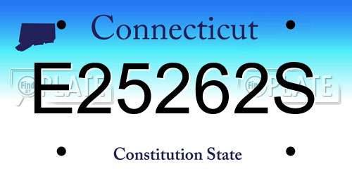 E25262S Connecticut License Plate
