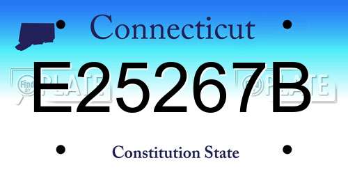E25267B Connecticut License Plate