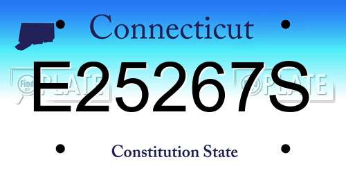 E25267S Connecticut License Plate