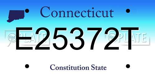 E25372T Connecticut License Plate