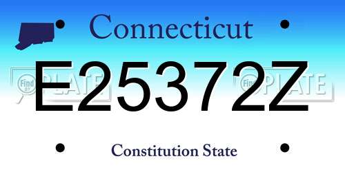 E25372Z Connecticut License Plate
