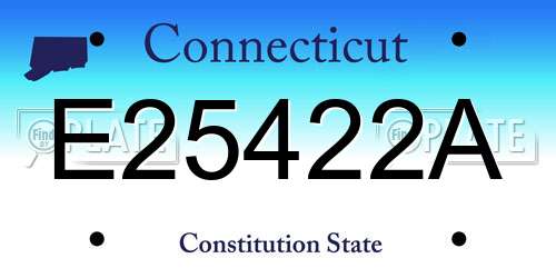 E25422A Connecticut License Plate