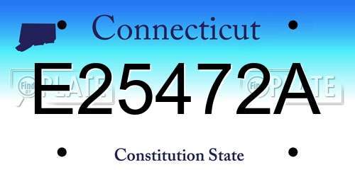 E25472A Connecticut License Plate
