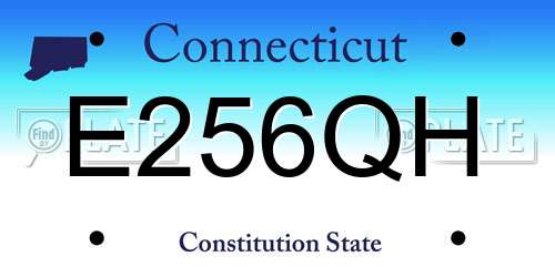 E256QH Connecticut License Plate