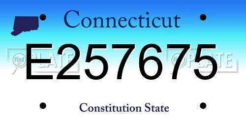 E257675 Connecticut License Plate