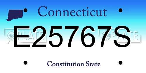 E25767S Connecticut License Plate