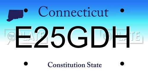 E25GDH Connecticut License Plate