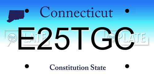 E25TGC Connecticut License Plate