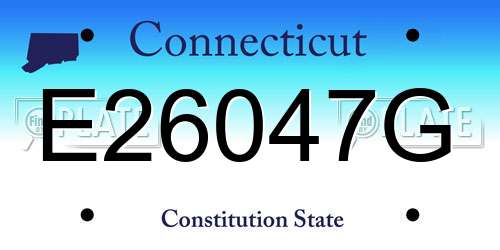 E26047G Connecticut License Plate