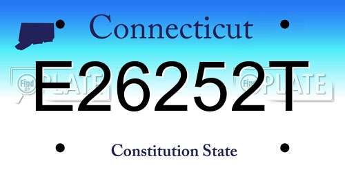 E26252T Connecticut License Plate