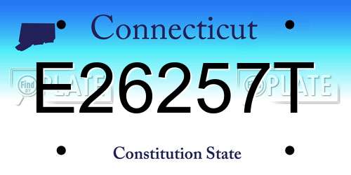 E26257T Connecticut License Plate
