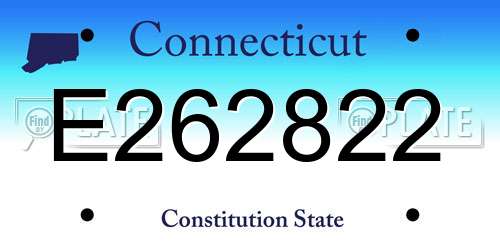 E262822 Connecticut License Plate