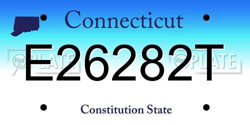 E26282T Connecticut License Plate