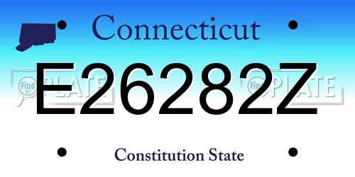 E26282Z Connecticut License Plate