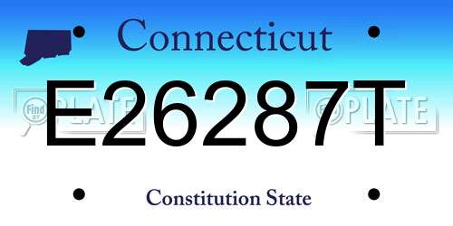 E26287T Connecticut License Plate