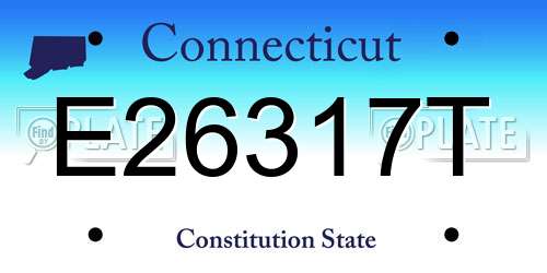 E26317T Connecticut License Plate
