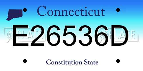 E26536D Connecticut License Plate