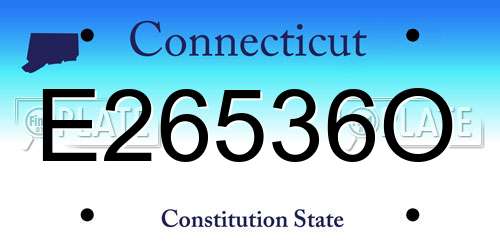E26536O Connecticut License Plate