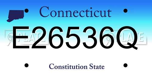 E26536Q Connecticut License Plate