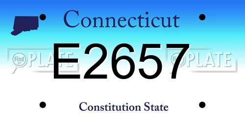 E2657 Connecticut License Plate
