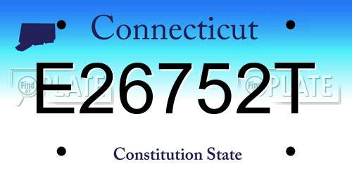 E26752T Connecticut License Plate