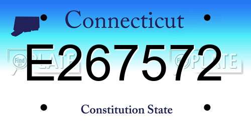 E267572 Connecticut License Plate