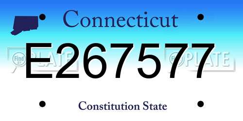 E267577 Connecticut License Plate