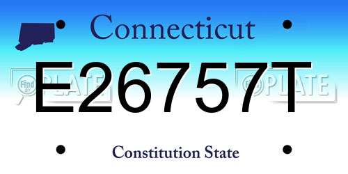 E26757T Connecticut License Plate