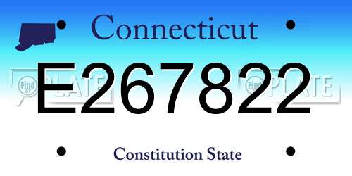 E267822 Connecticut License Plate