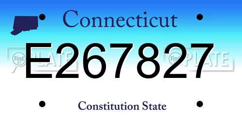 E267827 Connecticut License Plate