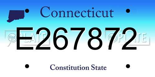 E267872 Connecticut License Plate