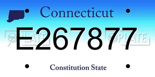 E267877 Connecticut License Plate