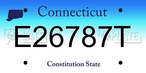 E26787T Connecticut License Plate