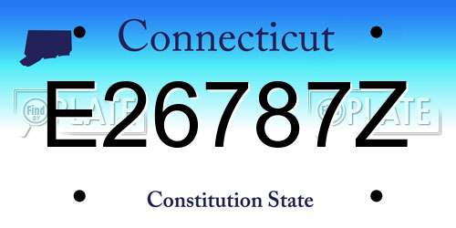 E26787Z Connecticut License Plate
