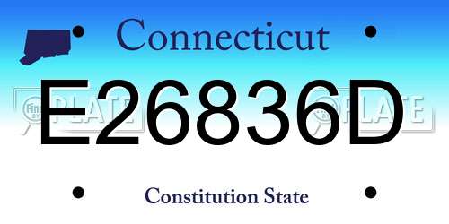E26836D Connecticut License Plate