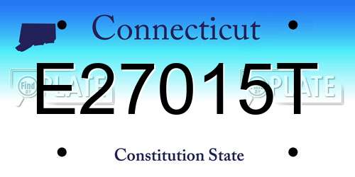 E27015T Connecticut License Plate