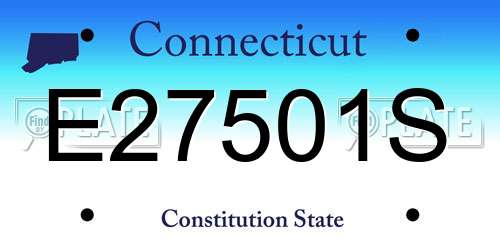 E27501S Connecticut License Plate